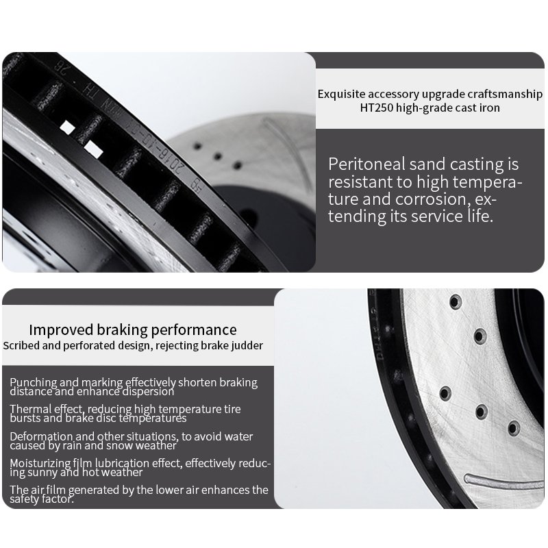Noiseless Customized Floating Auto Parts Front Car Brake Disc Rotor OEM 4H0615301T 400mm 420mm for Audi S6 S7 C7 RS5 RS6 RS7
