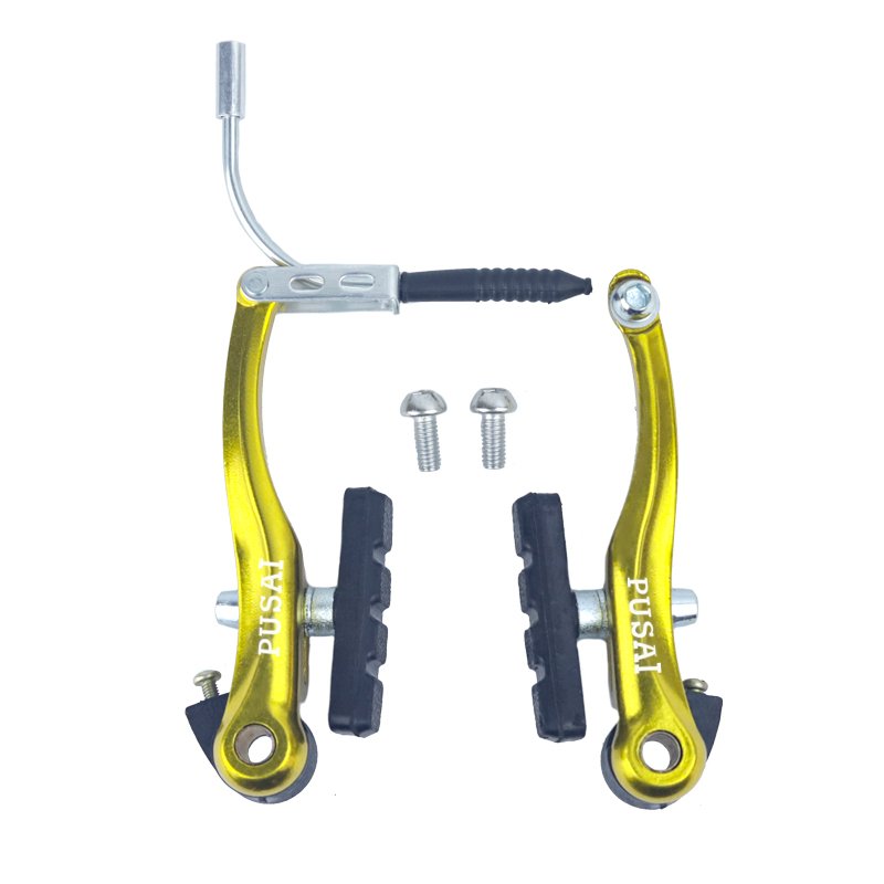 PUSAI Durable Steel V-Brake Bicycle Parts Aluminum Alloy Caliper Brake Component for Road Bikes and BMX Kids' Safe Riding
