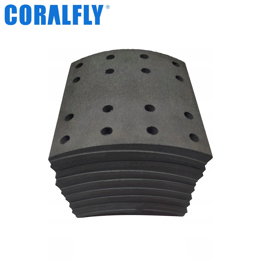 Coralfly Front Axle Brake Lining 19890 Truck Brake Lining for Daf 682105 683025 682849 682107 682101