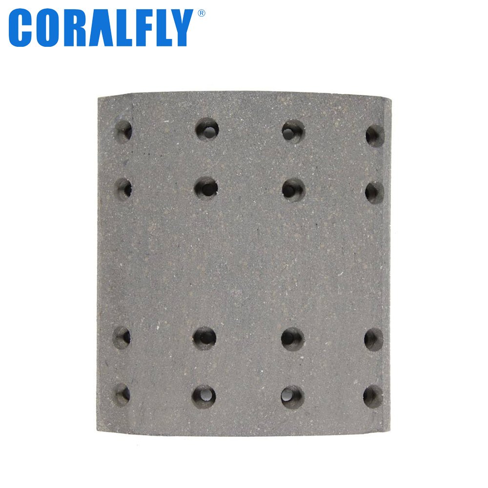 Coralfly Front Axle Brake Lining 19890 Truck Brake Lining for Daf 682105 683025 682849 682107 682101