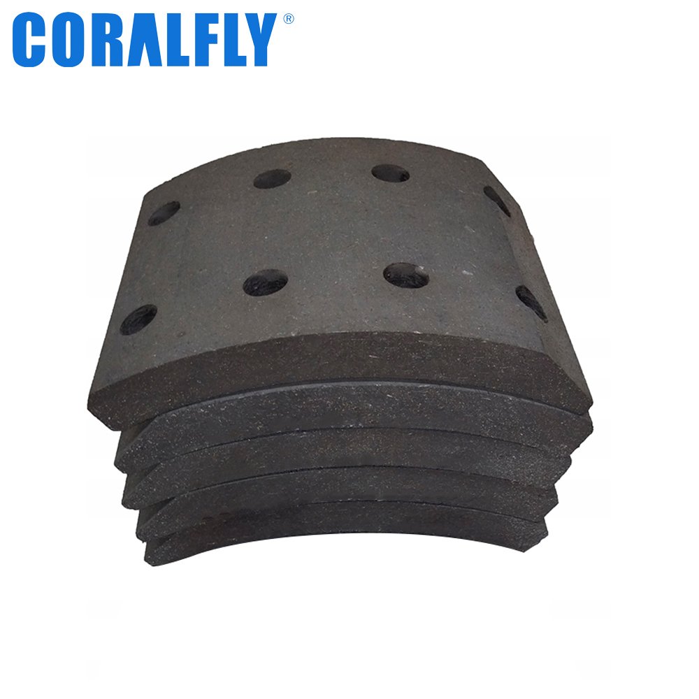 Coralfly Front Axle Brake Lining 19890 Truck Brake Lining for Daf 682105 683025 682849 682107 682101