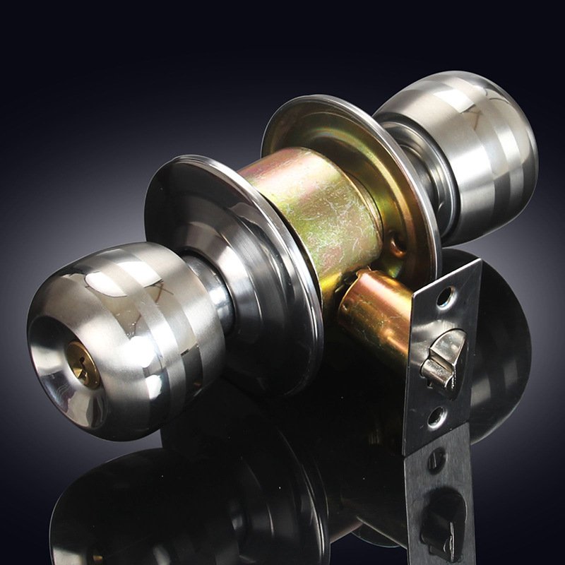 Hot Sale High Quality Stainless Steel Round Door Knobs Knob Handle Internal Round Door Knobs Entrance Passage Lock With Key