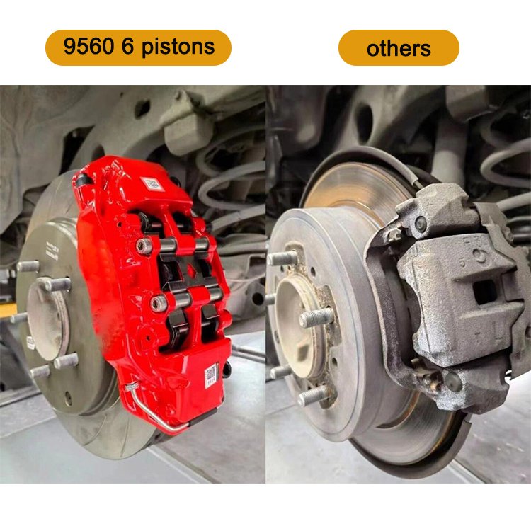 Brake Caliper Disc Kit 9560 6 Pot for Audi Q3 Q4 Q5 Q6 A4 A5 A6 A7 VW Id3 Id4 Id6 Id7 Volkswagen Tiguan Touron