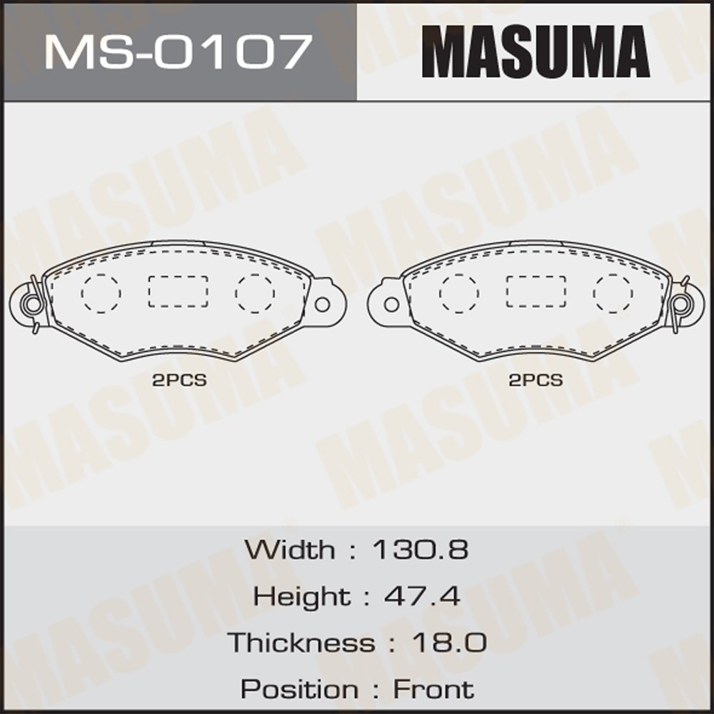 MS-0107 MASUMA Manufacturer Auto Parts Disc Brake Pads 7701205513 7701205995 7701205996 for RENAULT KANGOO I