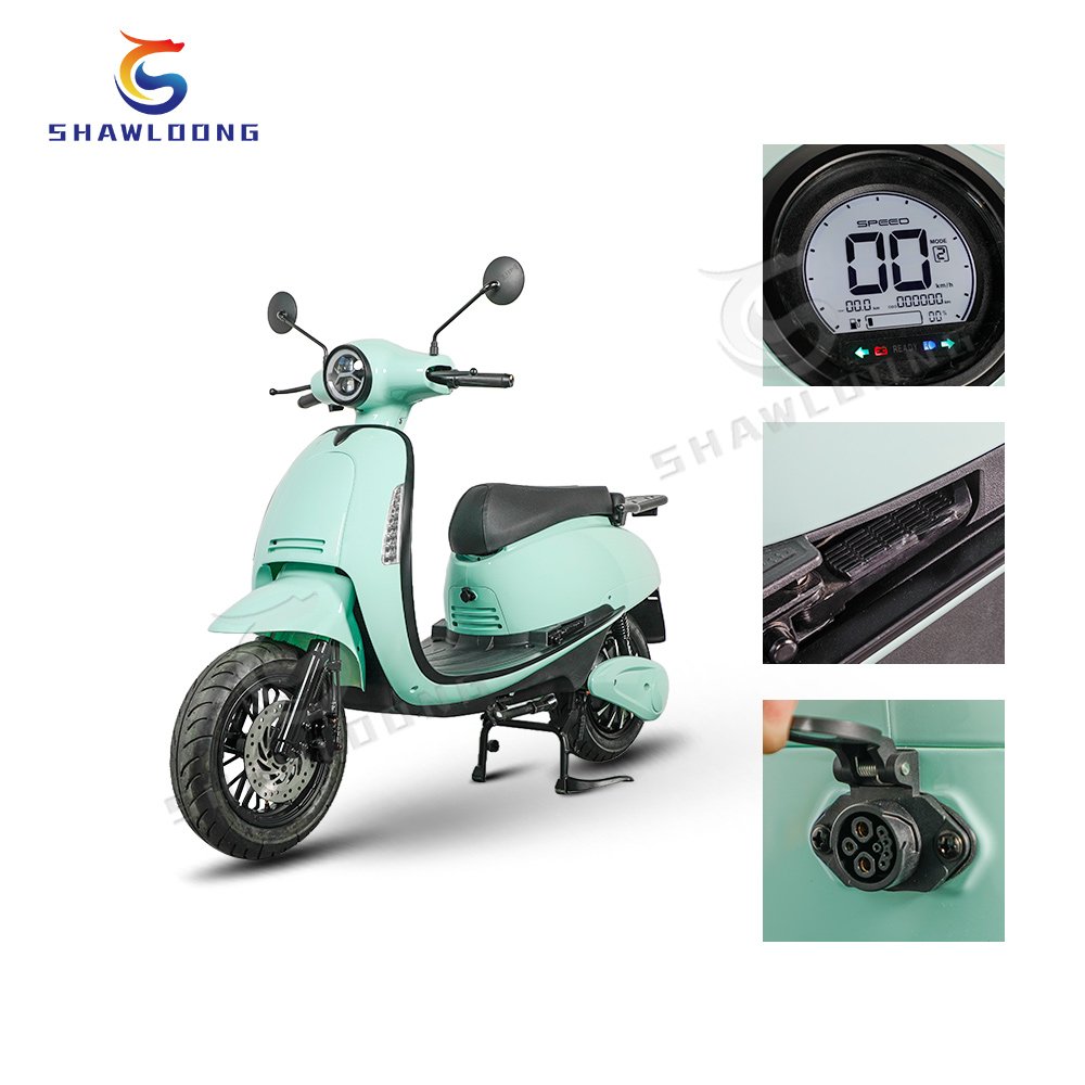 Chinese 1000W Moped Electric Scooter with Pedal Open Body Motorized Cargo/Passenger Moped 72V/60V Drum Brake