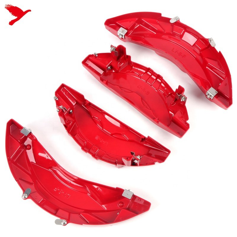 Car Exterior Accessories Front & Rear Brake Disc Caliper Covers Red Aluminum Alloy for Land Rover Defender 110 2020-2024