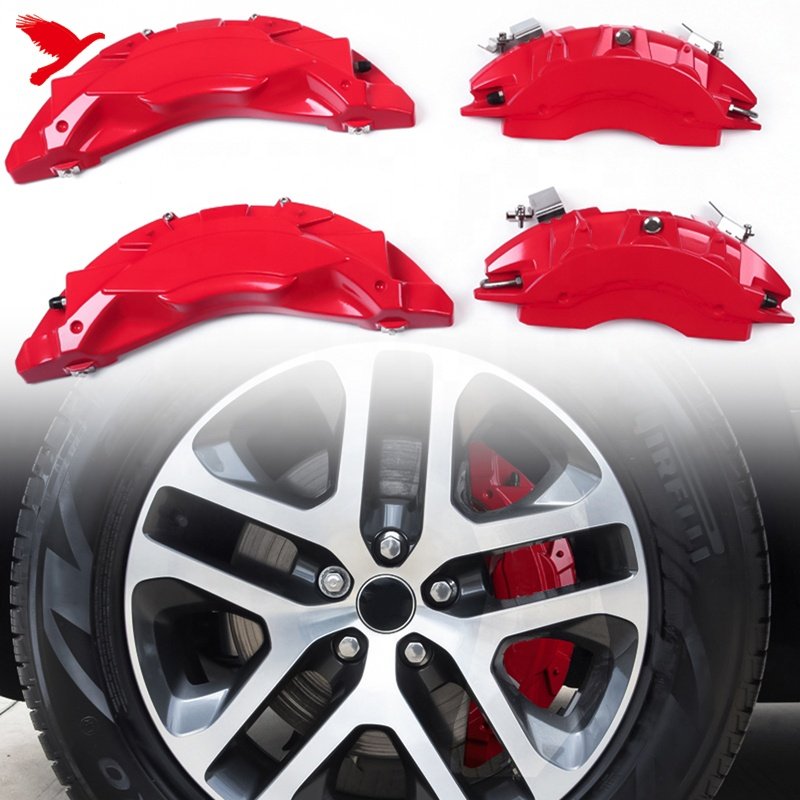 Car Exterior Accessories Front & Rear Brake Disc Caliper Covers Red Aluminum Alloy for Land Rover Defender 110 2020-2024