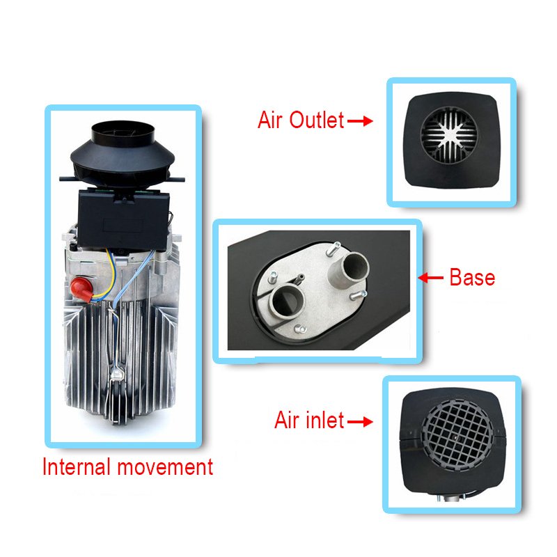 OkyRie 5000W Air Diesel Parking Heater 5KW 12V 24V Car Air Diesel Heater for Bus Auto Boats Yacht Motorhome Trailer Trucks RV