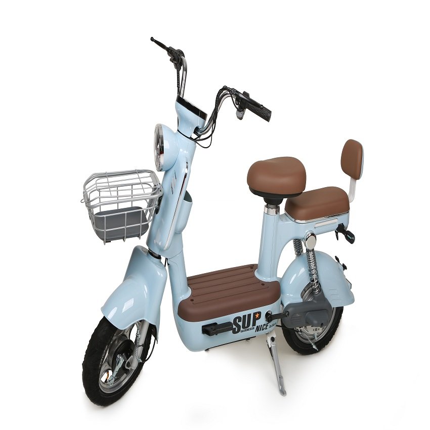 48V High Power Electric Bicycle, Front and Rear Drum Brakes 14/250 Tires Electric Bicycle