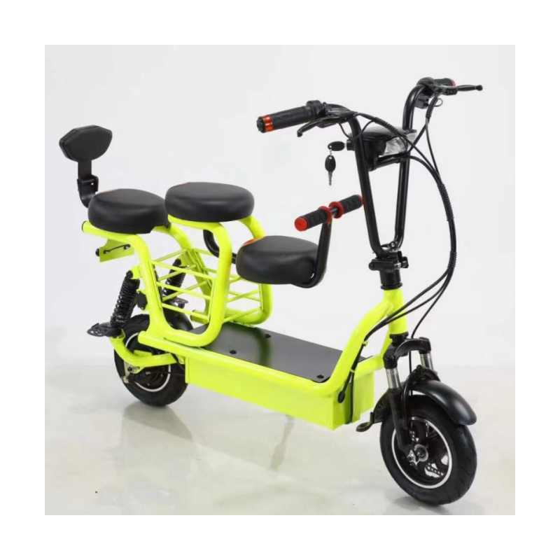 Wholesale Price Folding 2 Wheels Electric Scooter with Child Seat 48v 350W 10'' Tires 300w Folding E Scooter 3 Seats for Adults