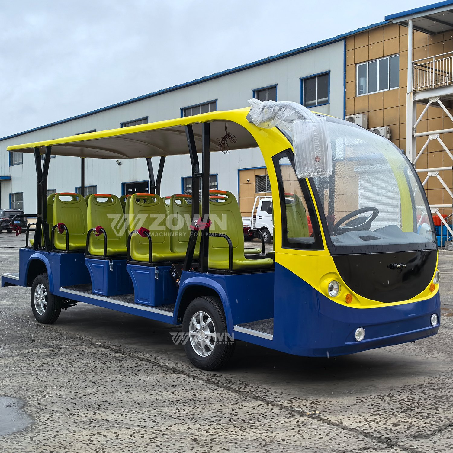 Classic Electric Sightseeing Bus City Center Playground Tourist Bus Factory Customized Shuttle Bus for Sale with Motor