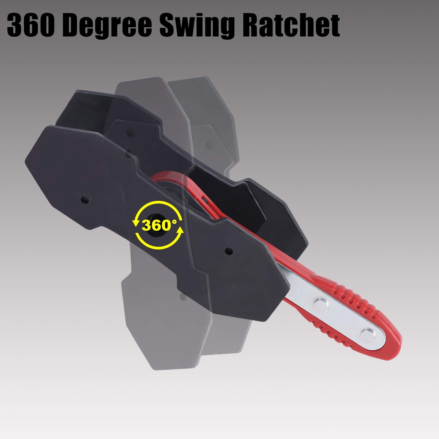 Brake Ratcheting Caliper Piston Press Tool Spreader Pad Swing Ratchet Wrench Expander for Single Twin Quad Piston Disc Brake