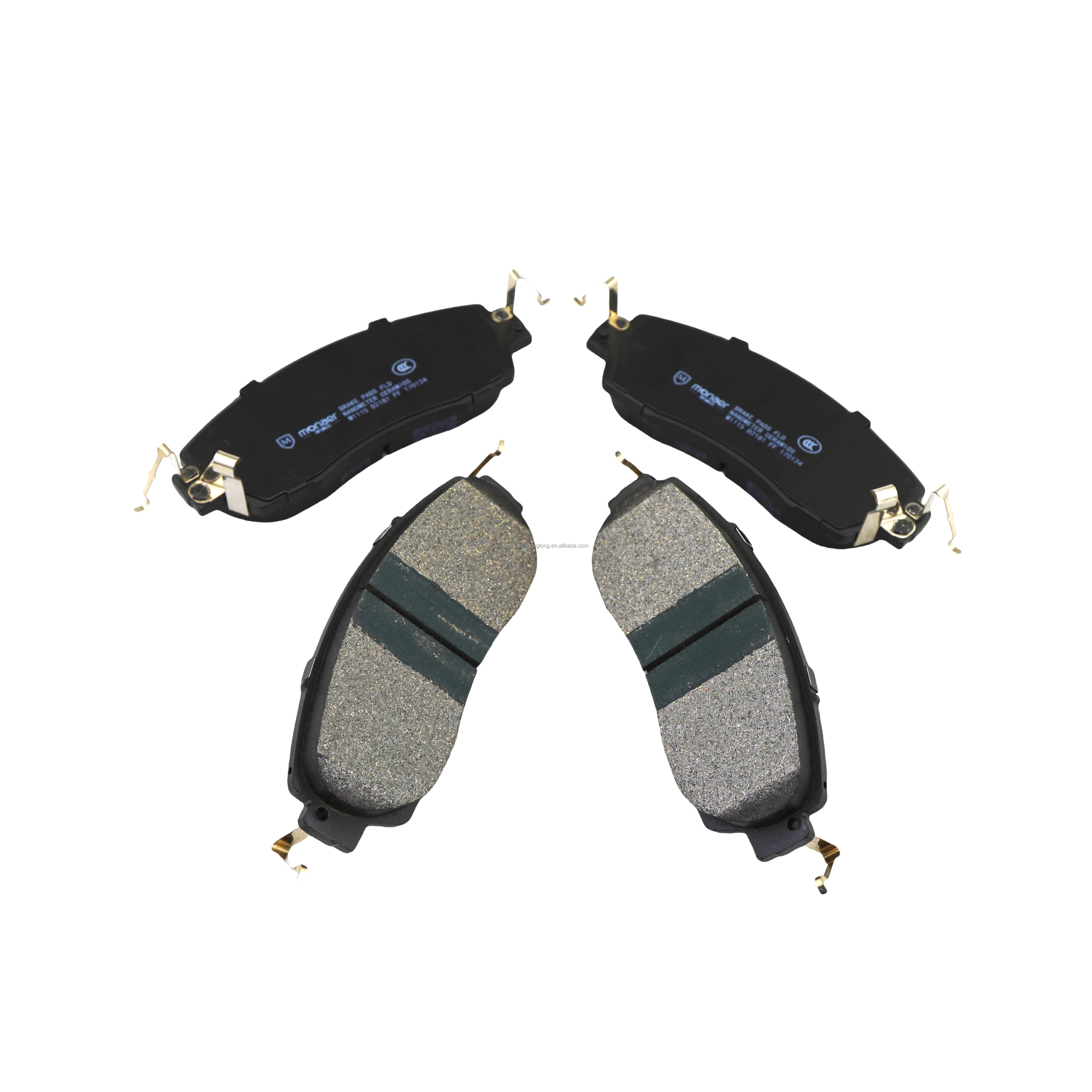 D2181 Auto Spare Parts Monaer Front Axle Brake Ceramic Brake Pads for HONDA