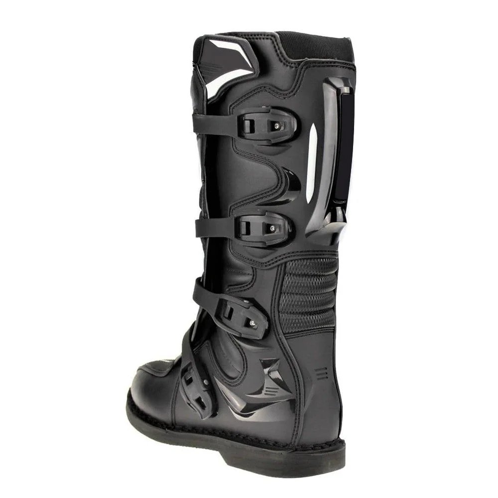Top Quality Genuine Leather Fully Protective Long Motorbike Shoes Custom Logo Buckle Strap Durable Motorbike Boots