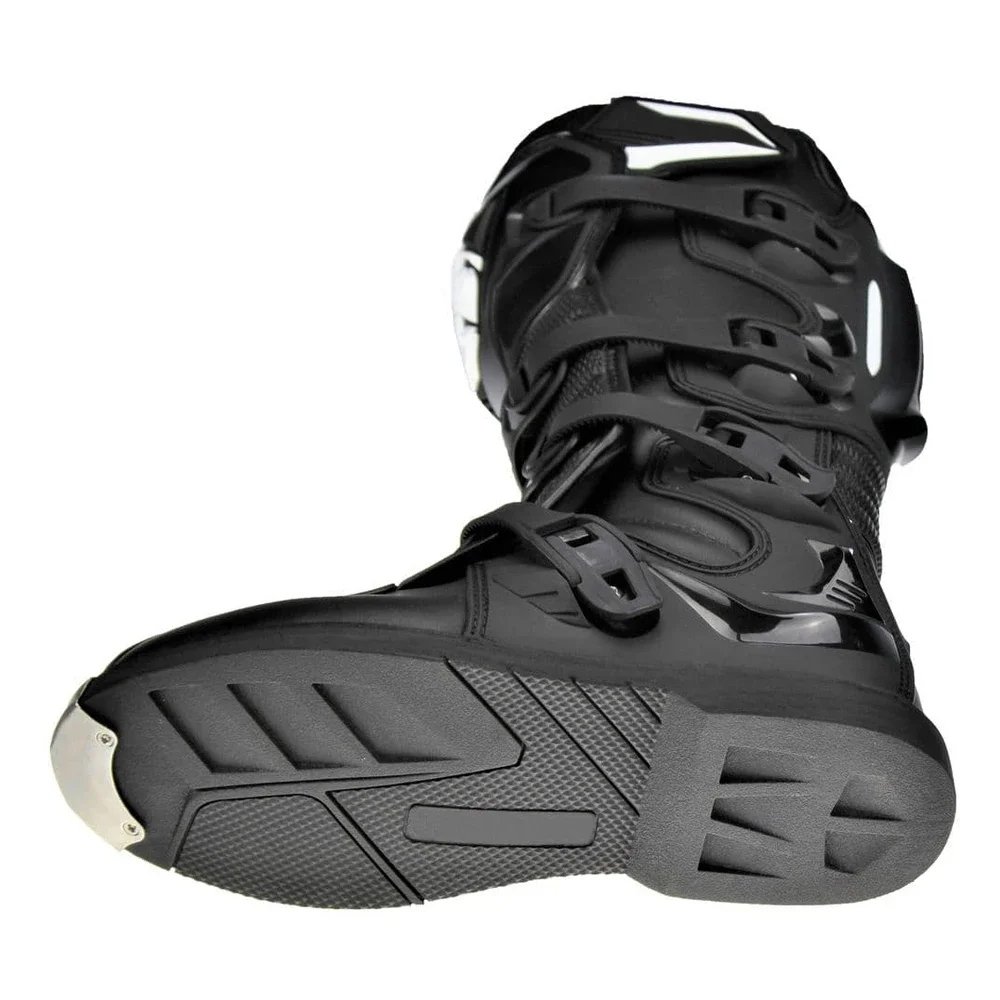 Top Quality Genuine Leather Fully Protective Long Motorbike Shoes Custom Logo Buckle Strap Durable Motorbike Boots