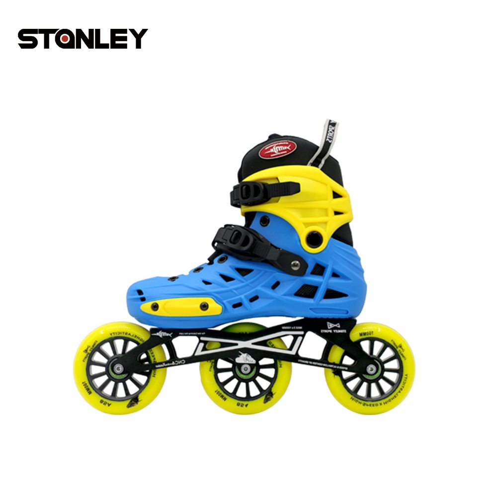 Hard Boot Roller Skates Speed Patines Enlines Professional 110mm Skate Wheel Full Custom Inline Speed Professional 3 Wheel Skate