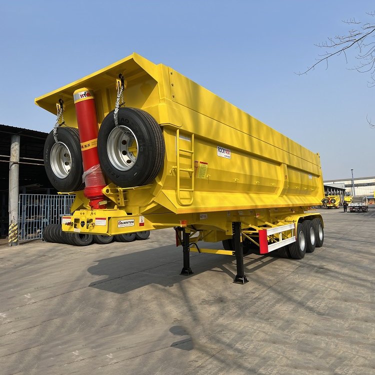 Factory Direct Sale Hydraulic Cylinder 3 Axle 30 40 50 Ton 8x4 Rear Trailer Tipper Truck Dump Semi Trailers