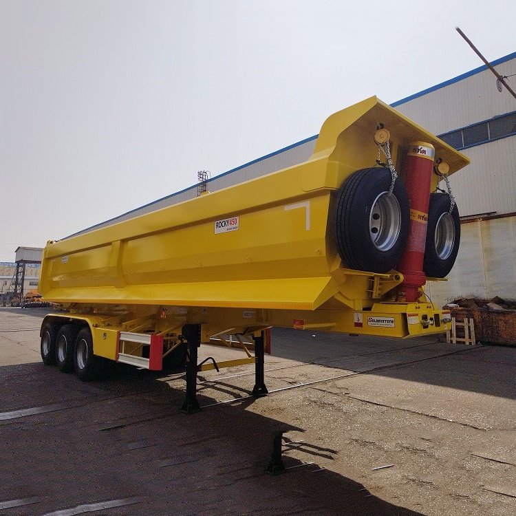 Factory Direct Sale Hydraulic Cylinder 3 Axle 30 40 50 Ton 8x4 Rear Trailer Tipper Truck Dump Semi Trailers