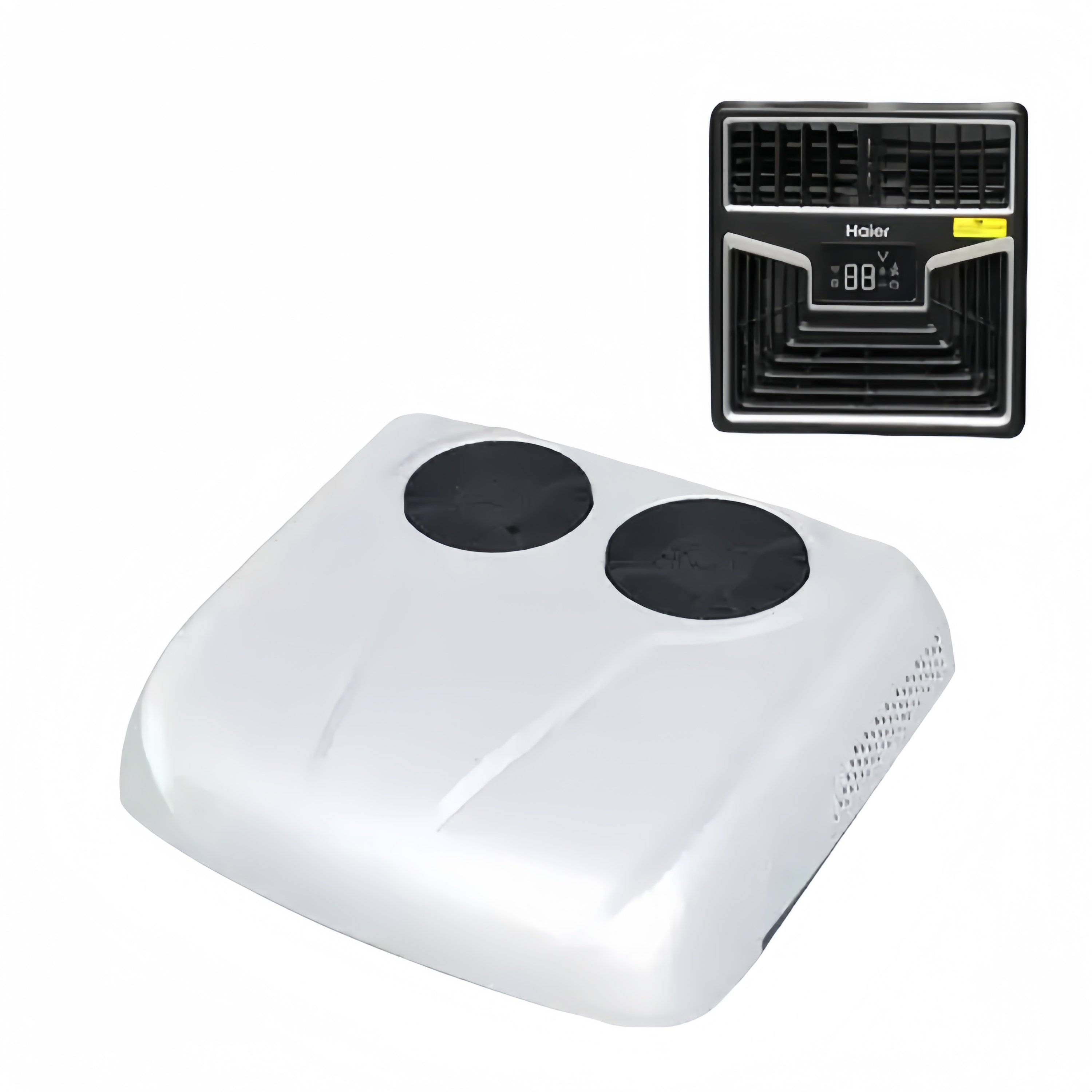 RGFROST New Truck Rooftop AC Electric Split Air Conditioner 12/24V Parking Compressor R134A Refrigerant Steel Material Exclusive