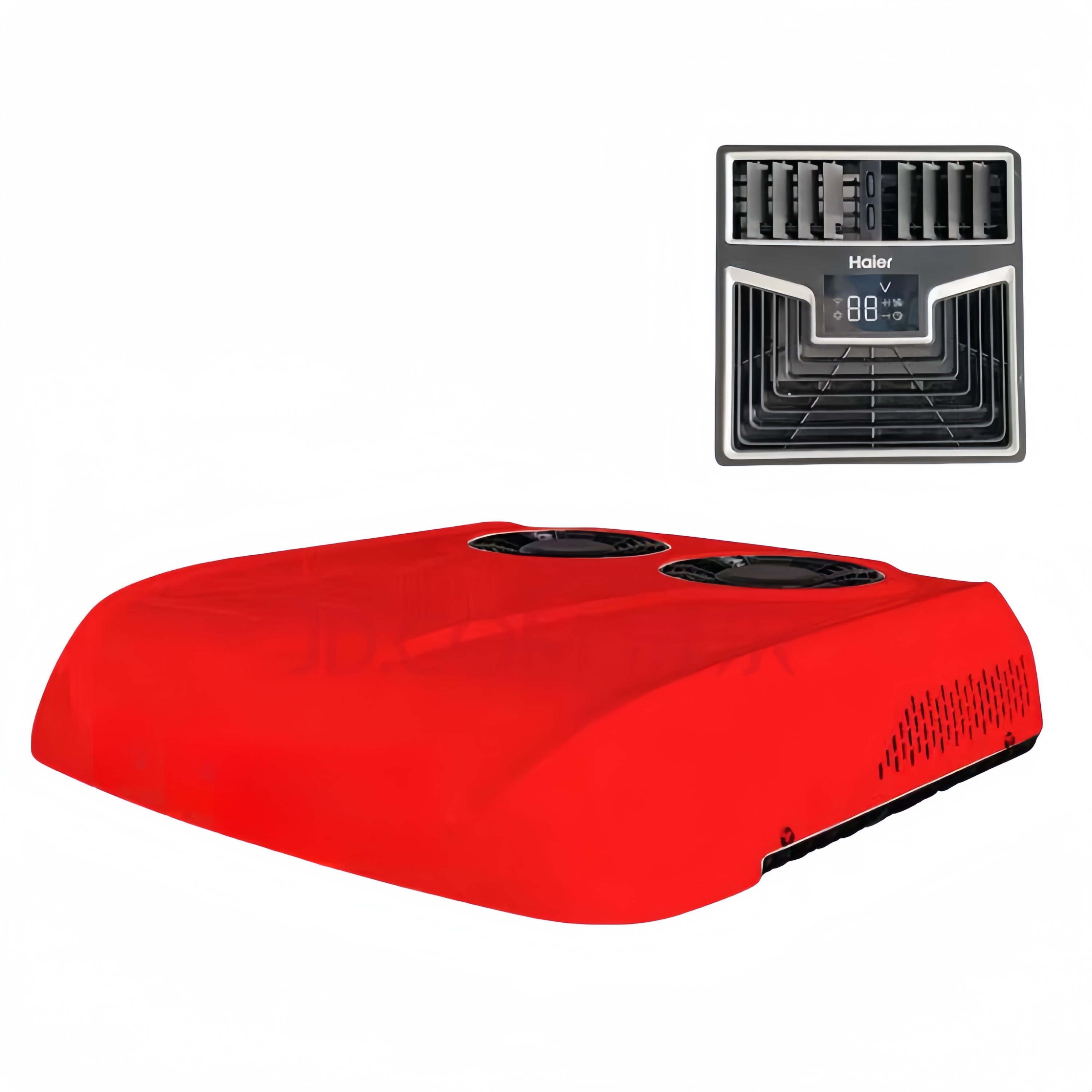 RGFROST New Truck Rooftop AC Electric Split Air Conditioner 12/24V Parking Compressor R134A Refrigerant Steel Material Exclusive