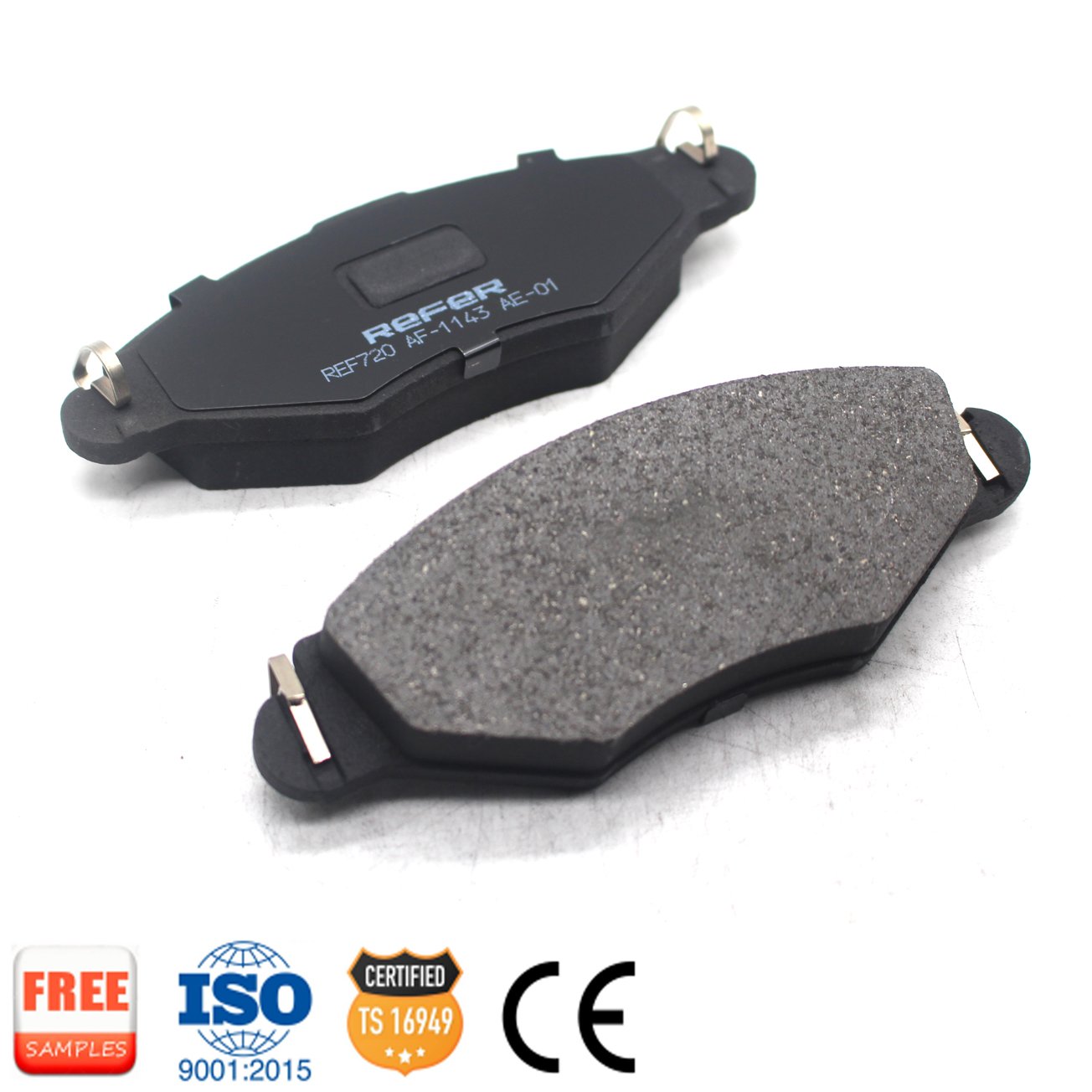 China Car Brake Pad Manufacturer D1143 4252.28/4253.94 GDB1500 for PEUGEOT 206/PEUGEOT 306 Dust Free Brake Pad