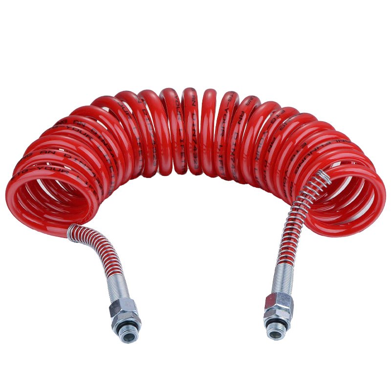 Air Brake Coils with Fittings for Trailers Essential Parts & Accessories PA12 Material Spiral Hose