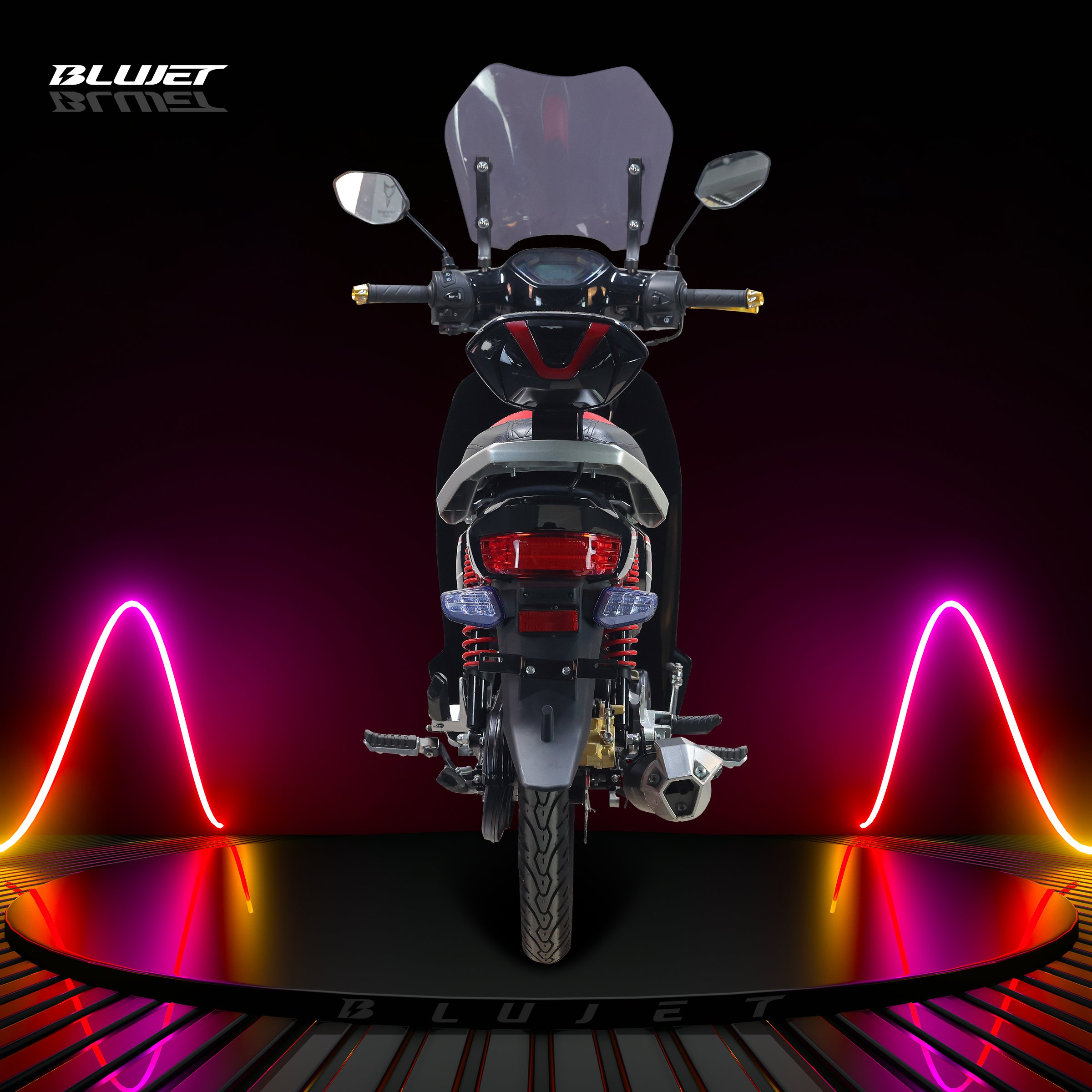 Super C50 New 110cc Glass Windshield Cub Motorcycle Push Rod Digital Meter Disc Brake for Latin America Market