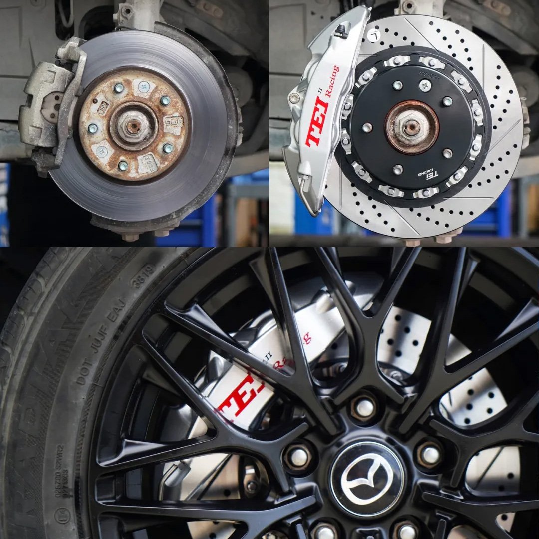 Front Big Brake Kit P40NS 4 Piston Caliper With 330*28 mm Rotor BBK Auto Brake System for Mazda 6 16 Inch Car Rim