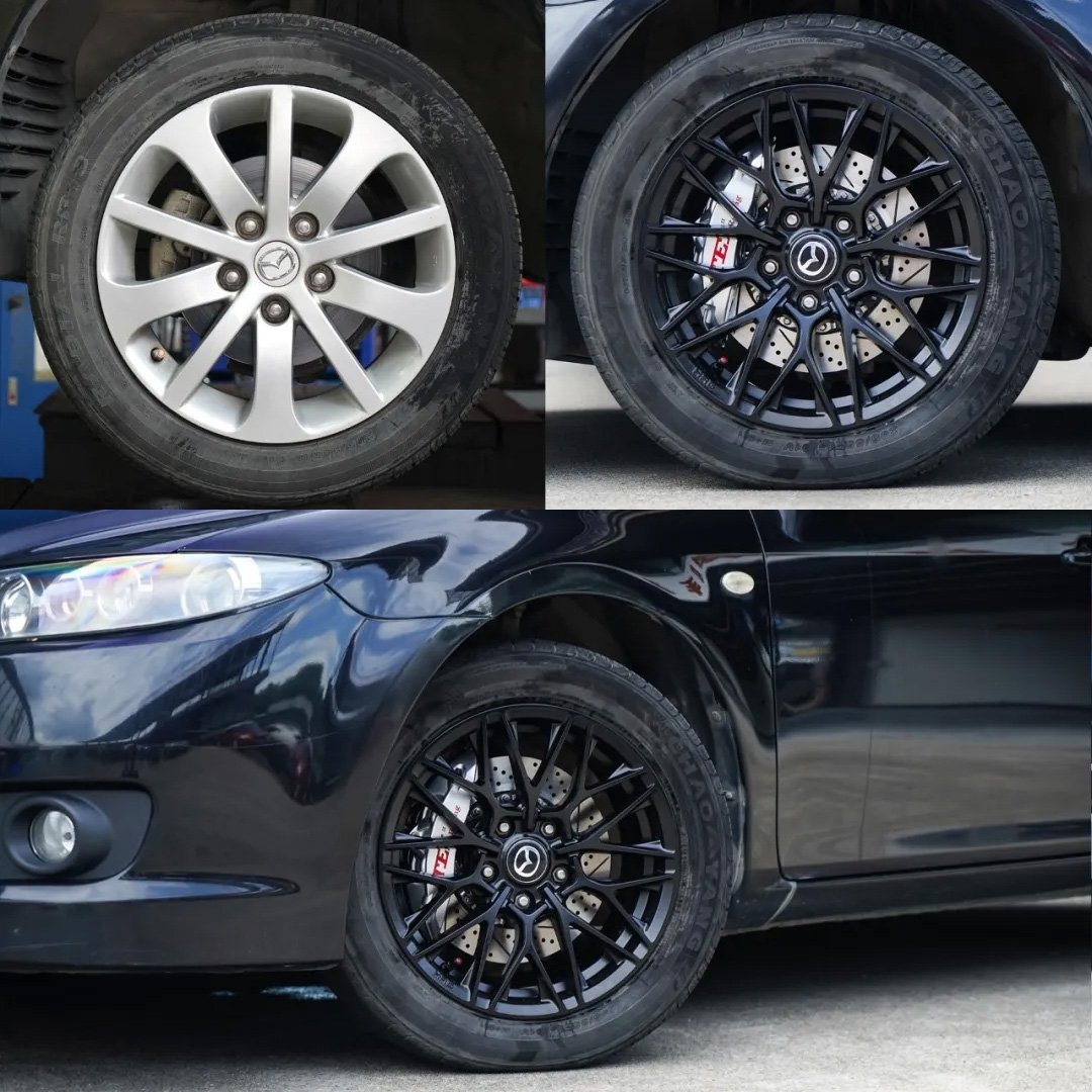 Front Big Brake Kit P40NS 4 Piston Caliper With 330*28 mm Rotor BBK Auto Brake System for Mazda 6 16 Inch Car Rim