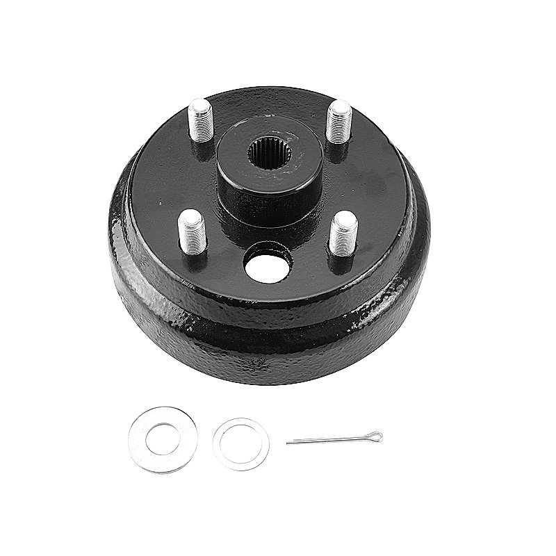 Golf Car Parts EZ-GO Brake Hub Drum Assembly With Fine Spline (2CM 0.8in) EZGO MARATHON ELECTRIC 1982-UP #19186-G1