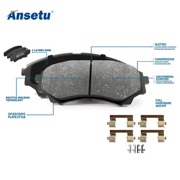 Ansetu D1736-8906 D1454-8653 High Quality Disc Brake Pads for Suzuki Ciaz Alivio Justy Baleno Esteem Ertiga Swift Ford Mazda