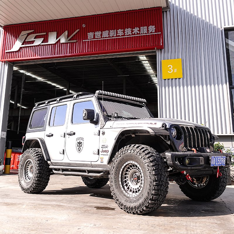 Custom Forged Aluminum Alloy Built-In Fluid Crossover Tube 6 Piston Brake Caliper Big Brake Kit for Jeep Wrangler