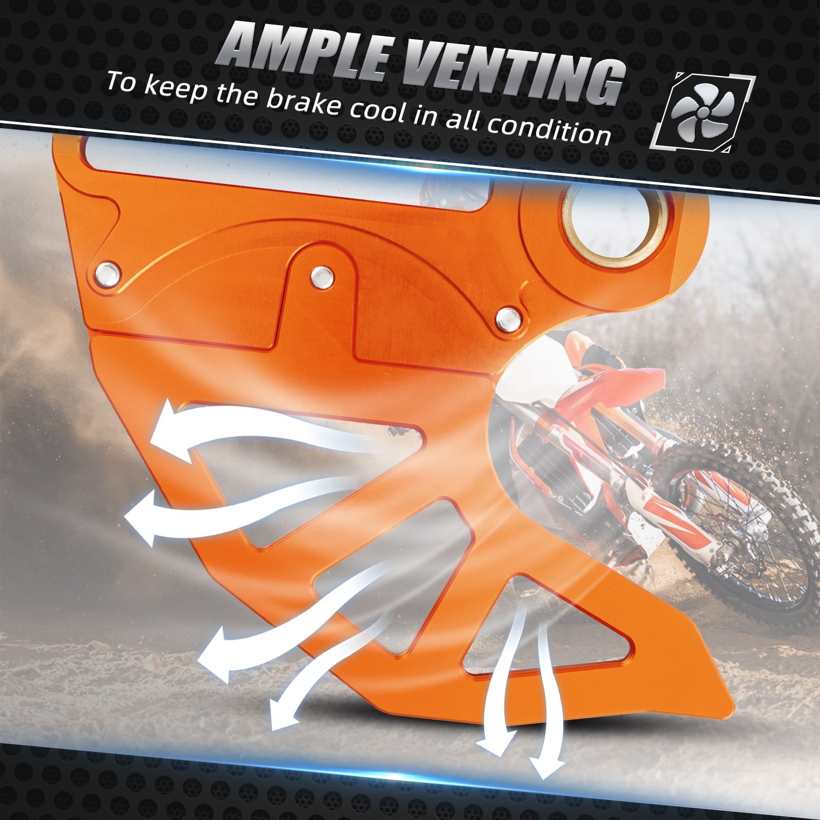 NiceCNC Aluminum Rear Brake Disc Guard for KTM 125SX 530 EXC/EXC-F/SXF/XC 2004-2017 2018 2019 2020-2022
