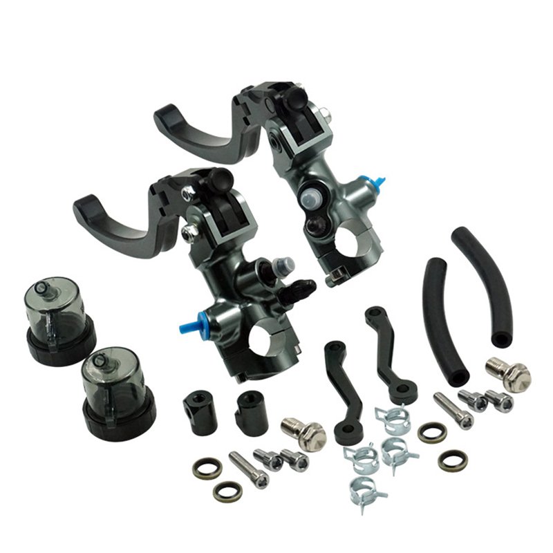Motorcycle Universal Large Cup CNC Brake Pump Clutch Cable Lever Radial Main Cylinder Pump Tank for Honda Yamaha Kawasaki Suzuki
