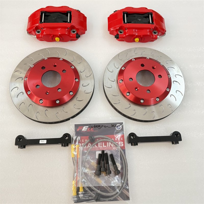 Modified Racing Brake Caliper 4 Pots Brake Caliper With Lug Nut Patter 4x100 for Honda Integra DC2 Rim 15 16 17