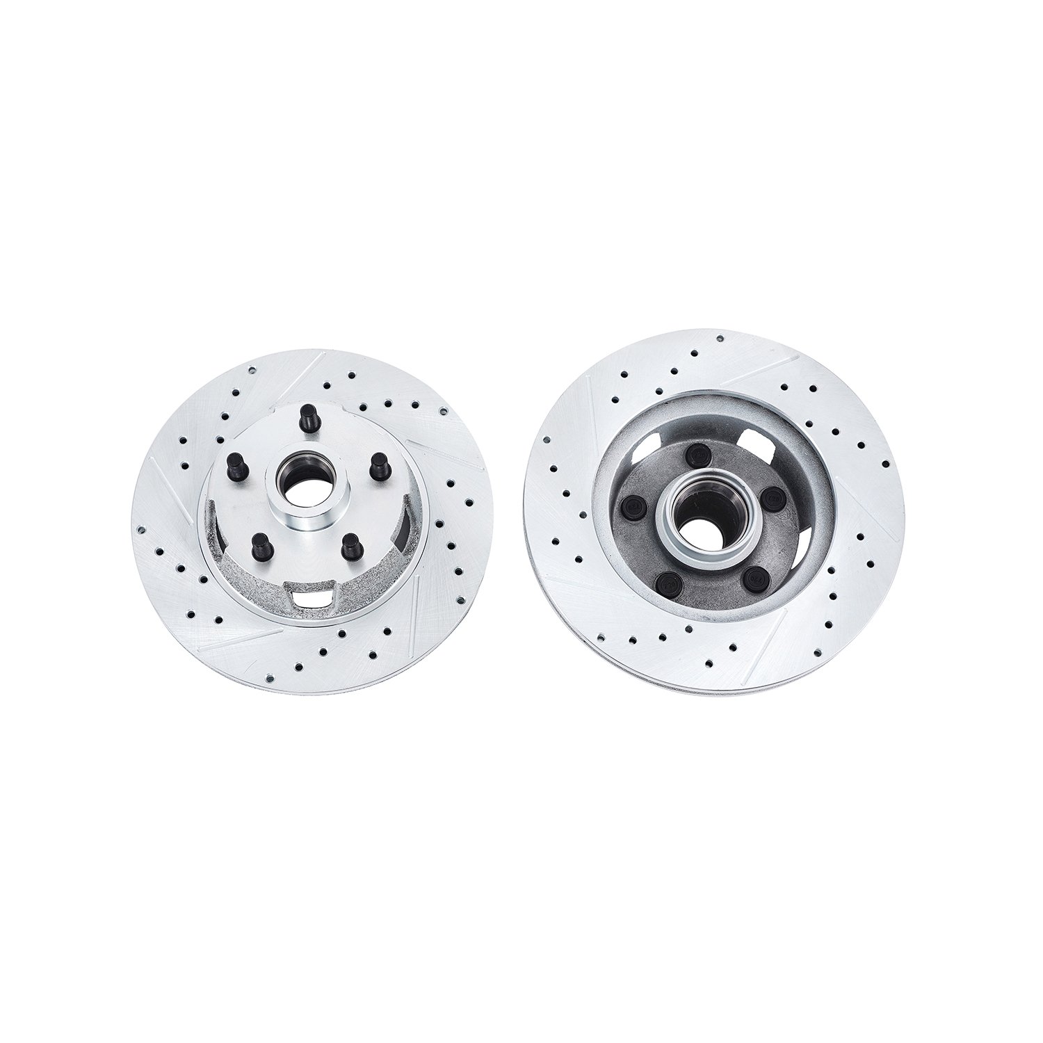 Power Disc Brake Conversion Kit Drilled Slotted 11" Rotors for Front Wheel Drum to Disc for 1964-1973 Ford Mustang