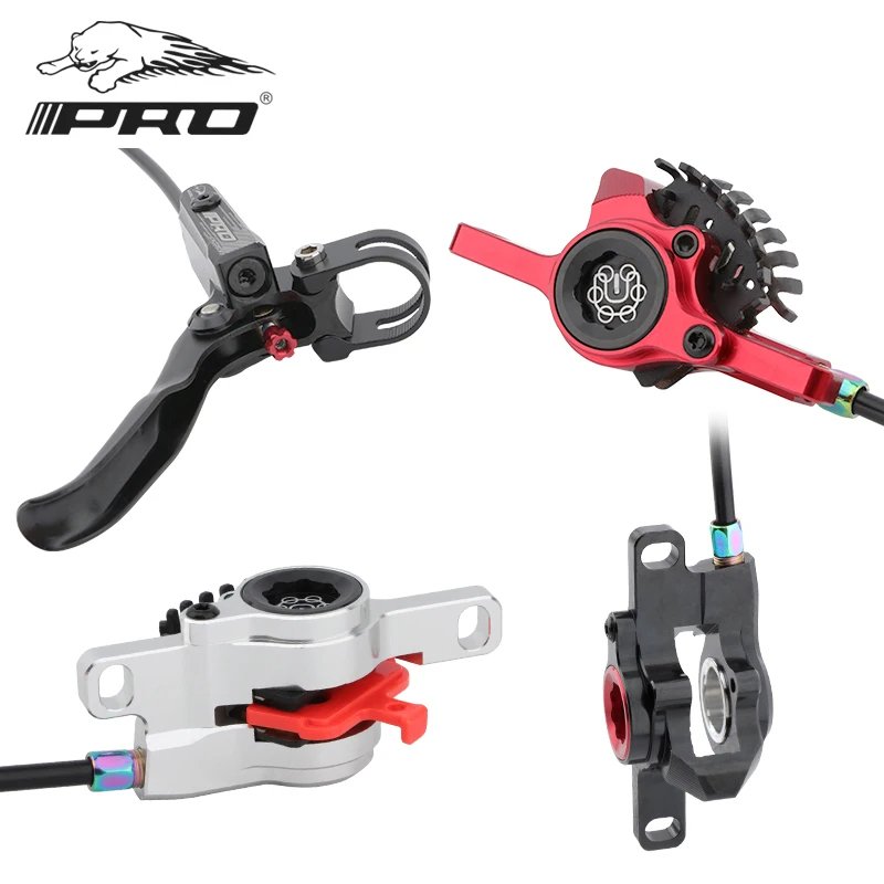 IIIPRO Ultra Light Mountain Bike 2 Piston MTB Disc Brake Hydraulic Brake Aluminum CNC Bicycle Disc Brake Sets XTR M6100 MT200