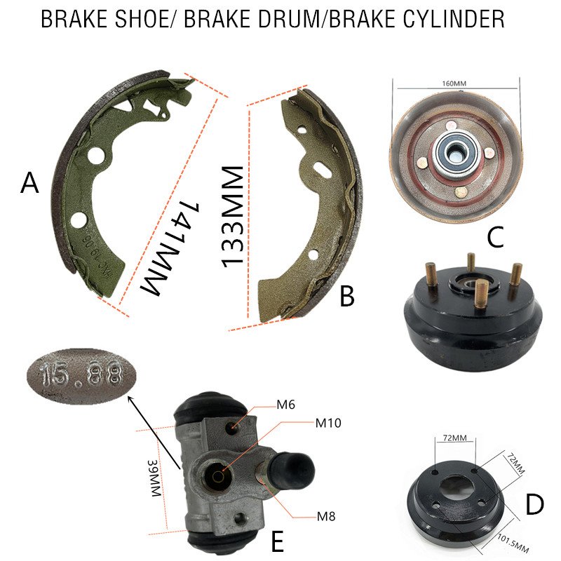 Golf Car Brake Pads Brake Pump Brake Drum