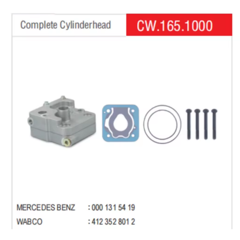 Truck Air Brake Parts Compressor Cylinder Head 4123528012 0001315419 4123520250 Depehr MBZ OM906 OM924 Cylinders Air Compressor
