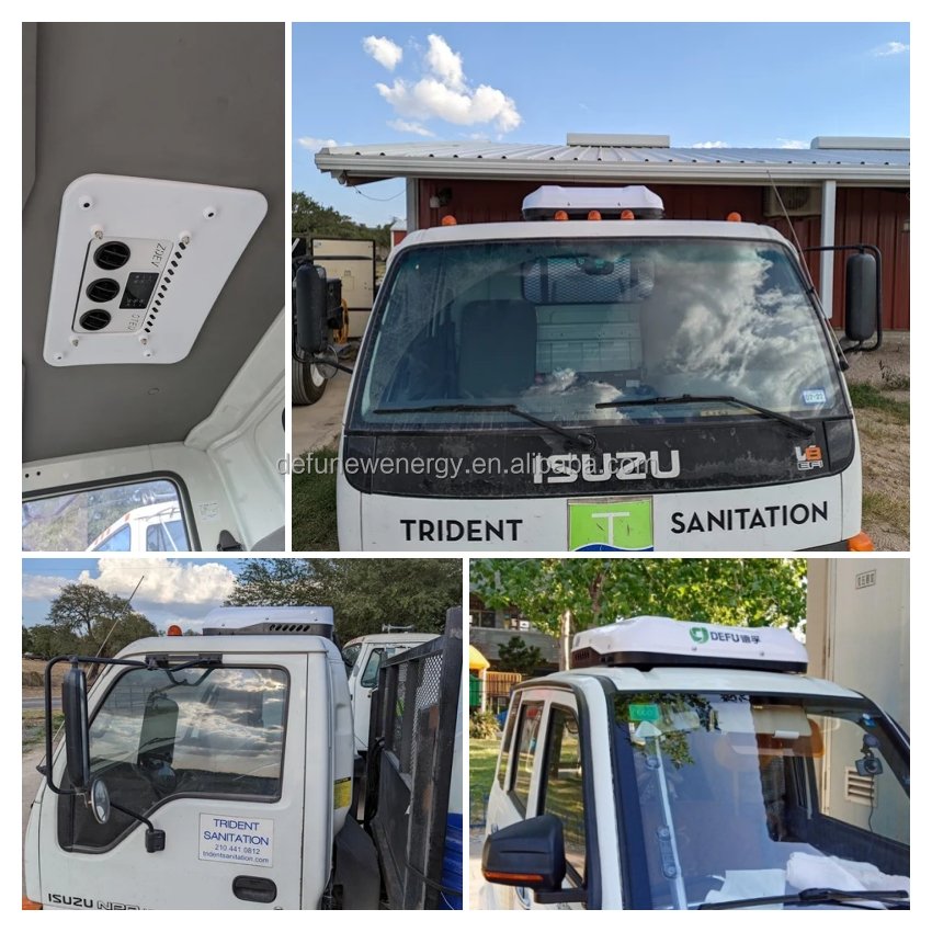 24V Rooftop Auto Parking AC Cooling Truck Air Conditioner for Van 12V Parking Roof Unit