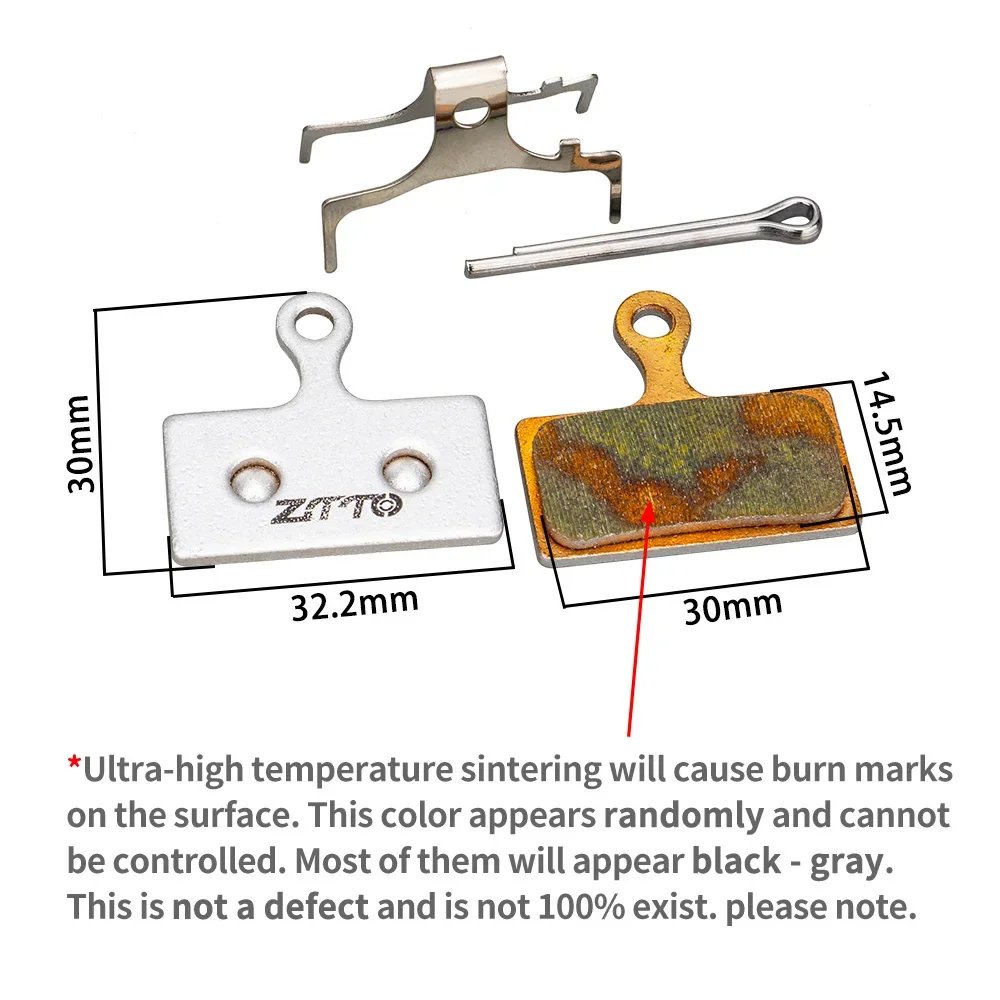 ZTTO Ultra-High Temperature Sintering Metal Bike Disc Brake Pads Durable and Powerful M8100 R7070 G04TI Level Guide G2 Code