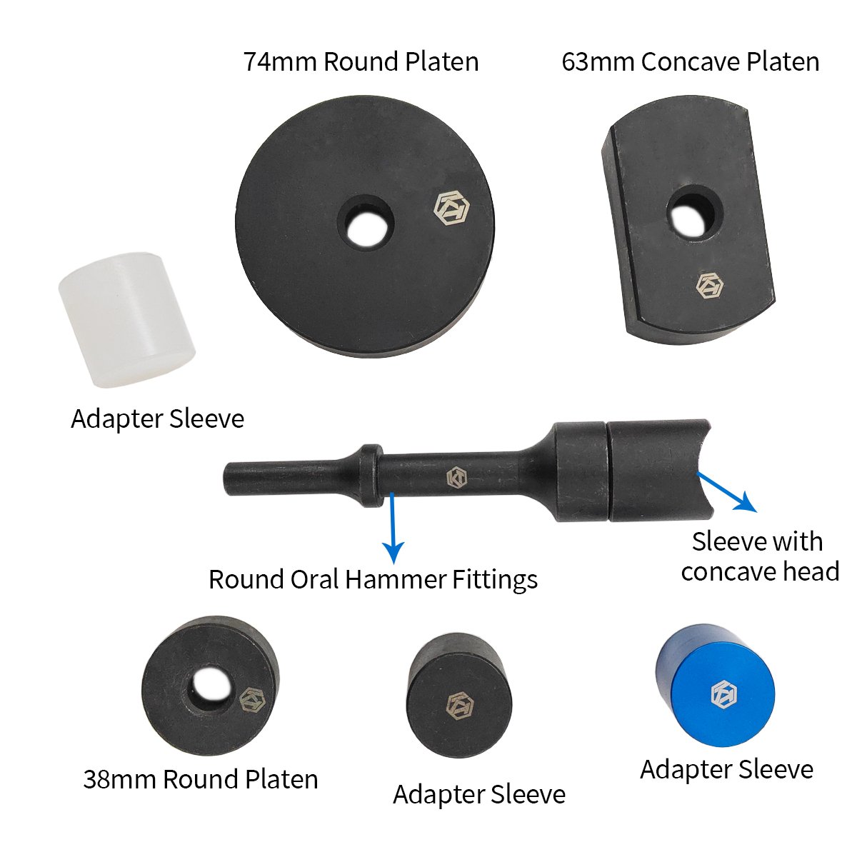 Powerful Air Hammer Impact Kit with Tapered Punch Flat Chisel Ball Fork Removal Tool Various Vehicles Brake Disc Repair Tools