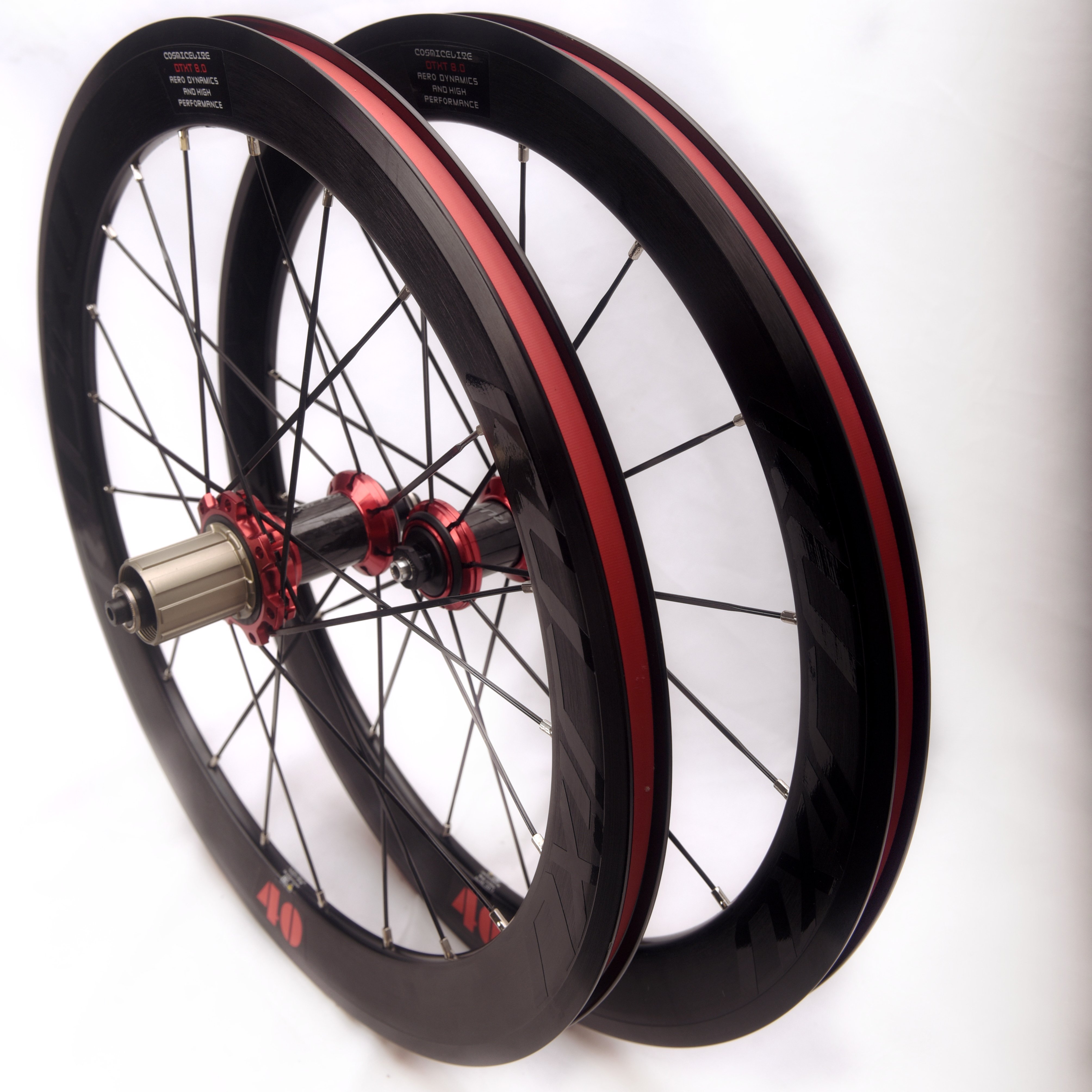 Manufacturer 20 Inch 451 Carbon Fiber Hub Foldable Bicycle Wheelset Open Caliper V Brake/C Brake Wheelset