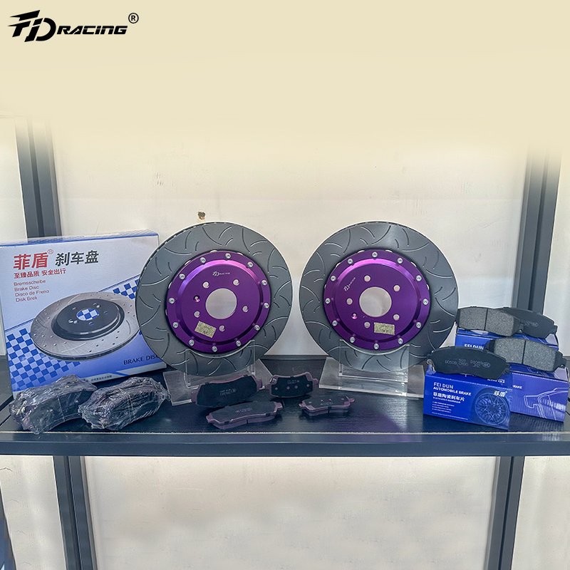 High Performance Auto Systems 4Pot Brake Caliper Drilled Slotted Brake Discs Car Brake Kit Set for Volkswagen Golf 7 gti R