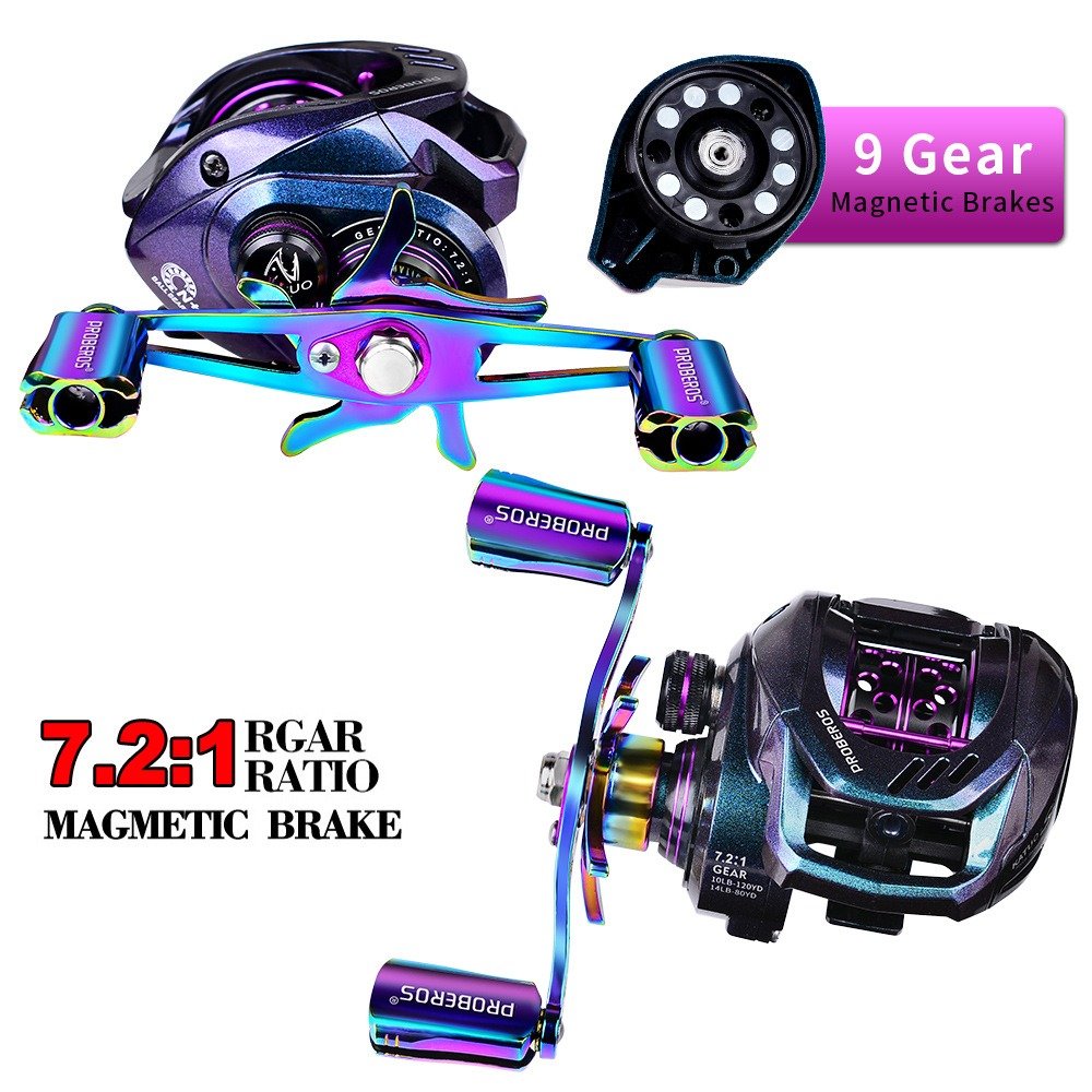 Topline Metal Spool Baitcasting Reel Saltwater Bait Cast Wheel Freshwater Cast Drum Water Drop Reels 10Kg Drag Bait Casting Reel