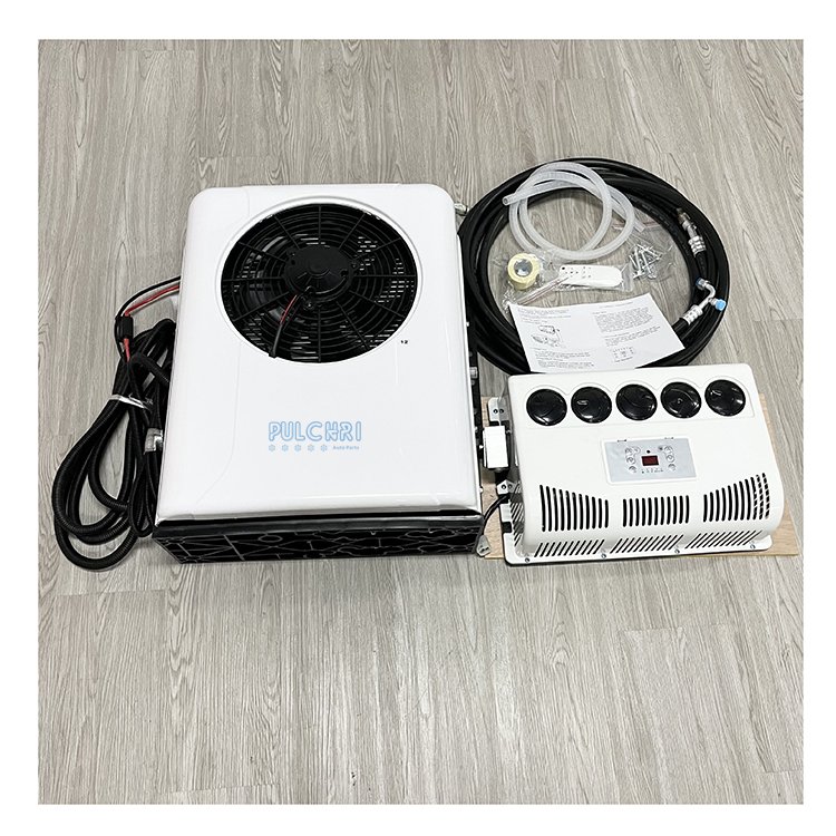 Battery Powered Sinotruk Howo 24V 12v Volt Semi diesel Actros Truck Cabin Parking Roof Sleeper air Conditioner Portable