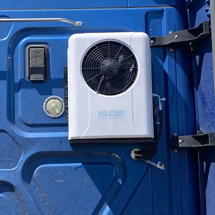 Battery Powered Sinotruk Howo 24V 12v Volt Semi diesel Actros Truck Cabin Parking Roof Sleeper air Conditioner Portable