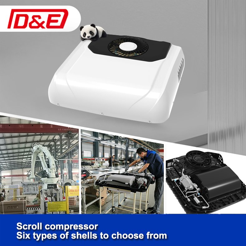 Factory Direct 12V/24V Truck Roof Top Air Conditioner with Scroll Compressor New Radiator Type