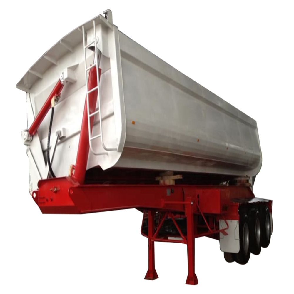 CHANGCHI Hydraulic Cylinder Lifting Dump Trailer 3 Axle 40Tons Gravel Coal Tipping Dumper Truck Side Dump Semi Trailer With Tarp