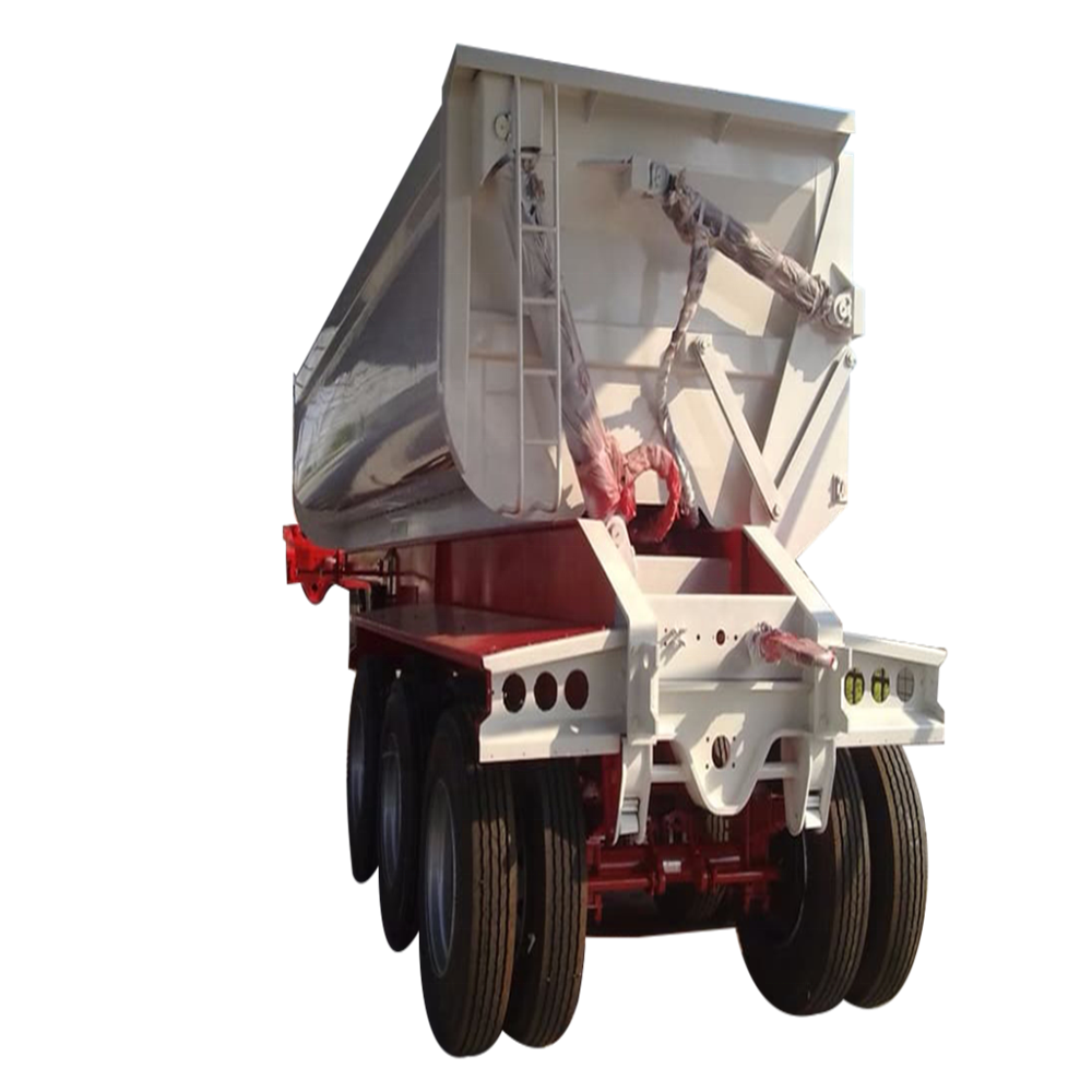 CHANGCHI Hydraulic Cylinder Lifting Dump Trailer 3 Axle 40Tons Gravel Coal Tipping Dumper Truck Side Dump Semi Trailer With Tarp
